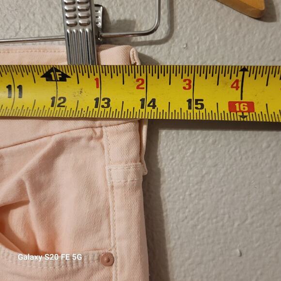 Mother Womens High Waisted Looker Ankle Fray Jeans Size 25 Pink Distressed - Picture 7 of 12